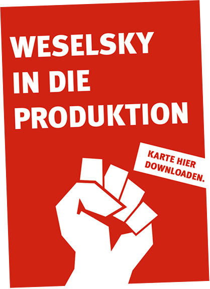 Postkarte Bahnaktion Weselsky
